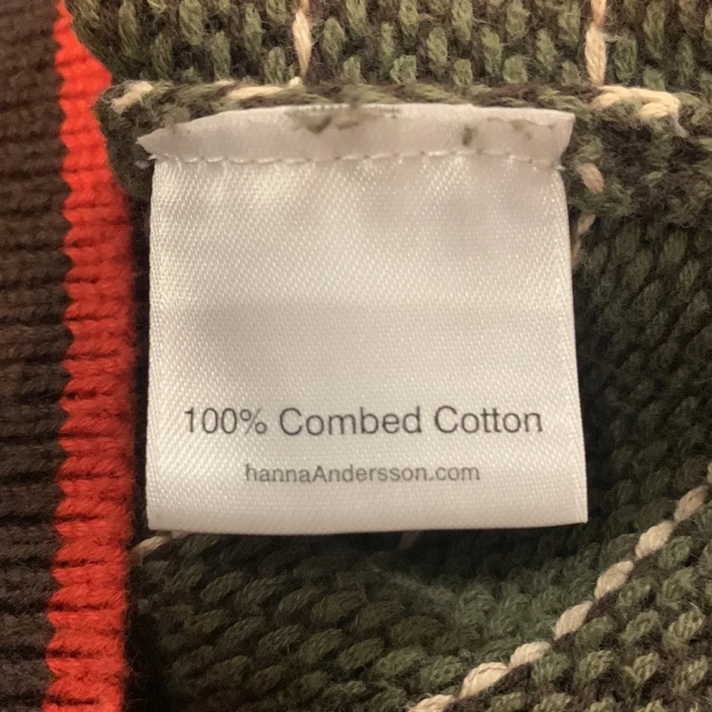 Hanna Andersson Boys Knit Sweater Vest Brown 5/110 Grandpa Core School Wedding